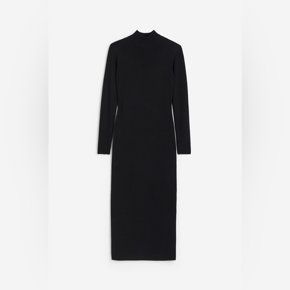 H&M MOCK TURTLENECK BODYCON DRESS - Picture 1 of 1
